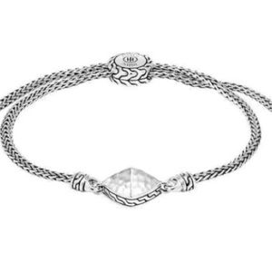 NWT John Hardy Sterling Silver Classic Chain Pull Through Bracelet M-L